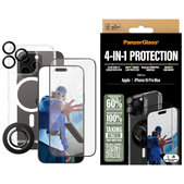 Bundle Hoops + Vetro temperato UWF + Hard Case + Magnetic Ring Mount per iPhone 16 Pro Max, PanzerGlass