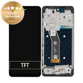 Schermo per Motorola Moto G24, G24 Power, Black, Vetro touch con cornice, 5D68C23810, Genuine Service Pack