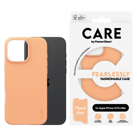 Cover Fearlessly per iPhone 16 Pro Max, Peachy, CARE