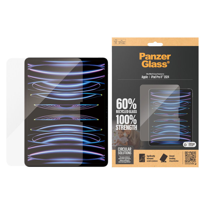 Vetro temperato UWF per iPad Pro 11'', Trasparente, PanzerGlass