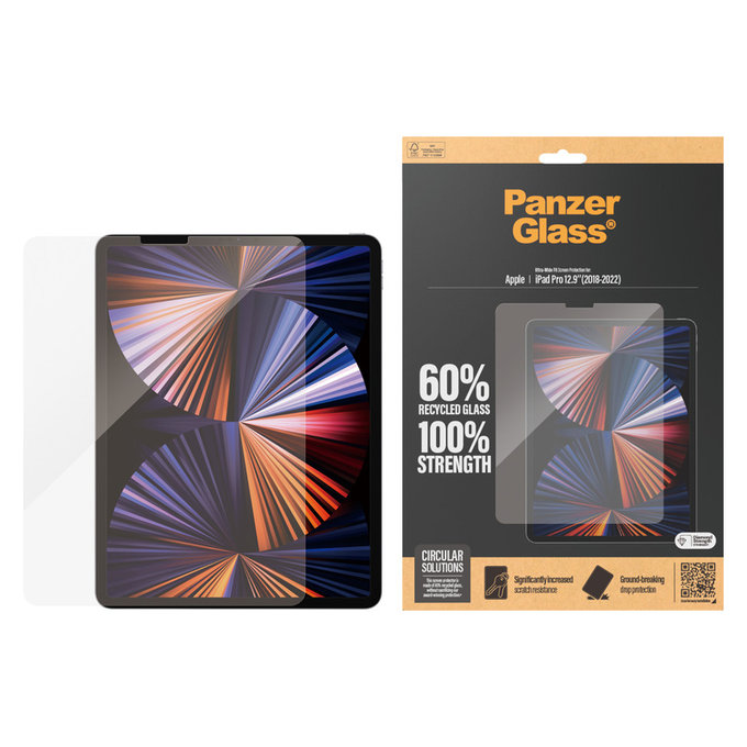 Vetro temperato UWF per iPad Pro 12,9'', Trasparente, PanzerGlass