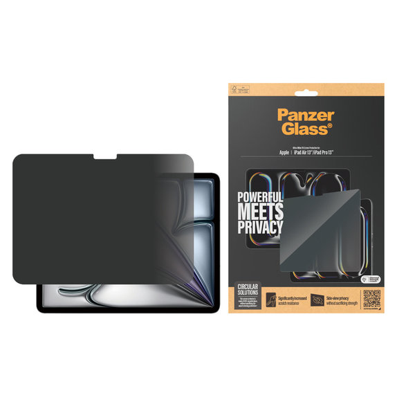 Vetro temperato UWF Privacy per iPad Pro 13"/Air 13'', Trasparente, PanzerGlass