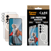 Bundle 3-in-1 per Samsung Galaxy S25, PanzerGlass