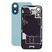 Vetro scocca posteriore per iPhone 16, Teal, con lente fotocamera, piastra metallica e magnete MagSafe