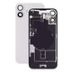 Vetro scocca posteriore per iPhone 16 Plus, White, con lente fotocamera, piastra metallica e magnete MagSafe