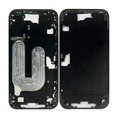 Telaio centrale con pulsanti di accensione e volume per iPhone 16 Plus, Black
