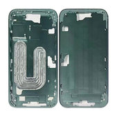 Telaio centrale con pulsanti di accensione e volume per iPhone 16 Plus, Verde acqua