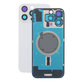 Vetro scocca posteriore per iPhone 16 Pro Max, White Titanium, con lente fotocamera, piastra metallica e magnete MagSafe