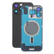 Vetro scocca posteriore per iPhone 16 Pro Max, Black Titanium, con lente fotocamera, piastra metallica e magnete MagSafe