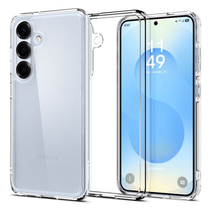 Custodia Ultra Hybrid per Samsung S25, Crystal Clear, Spigen