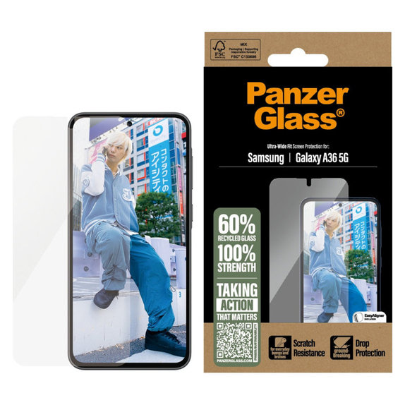 Vetro temperato UWF per Samsung A36 5G, Trasparente, PanzerGlass