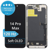 Schermo Soft OLED 120Hz per iPhone 14 Pro Max, Vetro touch con cornice, FixPremium