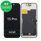 Schermo In-Cell HD+ per iPhone 15 Pro, Vetro touch con cornice