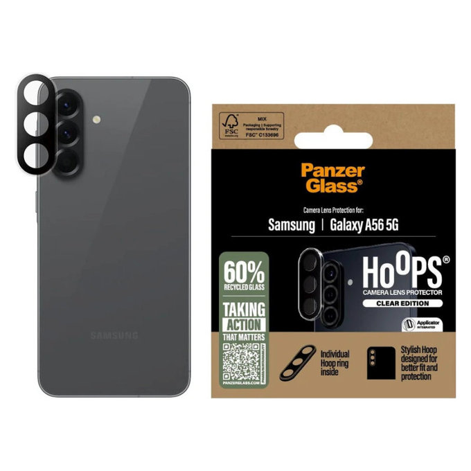 Protezione lente fotocamera Hoops per Samsung A56 5G, Trasparente, PanzerGlass