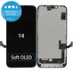 Schermo Soft OLED per iPhone 14, Vetro touch con cornice, DIAGNOSTIC