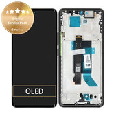 Schermo per Xiaomi Redmi Note 14 Pro 5G 24090RA29G, Midnight Black, Vetro touch con cornice, 56002300O1600, Genuine Service Pack