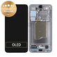 Schermo per Samsung S25, Silver Shadow, Vetro touch con cornice, GH82-36329A, Genuine Service Pack