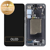 Schermo per Samsung S25, Blueblack, Vetro touch con cornice, GH82-36329E, Genuine Service Pack