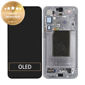 Schermo per Samsung S25 Plus, Silver Shadow, Vetro touch con cornice, GH82-36368A, Genuine Service Pack