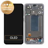 Schermo per Samsung A56 A566E, Awesome Graphite, Vetro touch con cornice, GH82-36829A, Genuine Service Pack