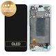 Schermo per Samsung A56 A566E, Awesome Lightgray, Vetro touch con cornice, GH82-36829B, Genuine Service Pack