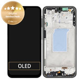 Schermo per Samsung A26 A266E, Black, Vetro touch con cornice, GH82-37049A, Genuine Service Pack