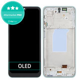 Schermo OLED per Samsung A26 A266E, Mint, Vetro touch con cornice