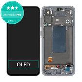 Schermo OLED per Samsung A56 A566E, Awesome Graphite, Vetro touch con cornice