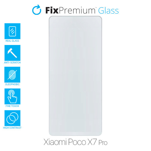 Vetro temperato per Xiaomi Poco X7 Pro 2412DPC0AG, FixPremium