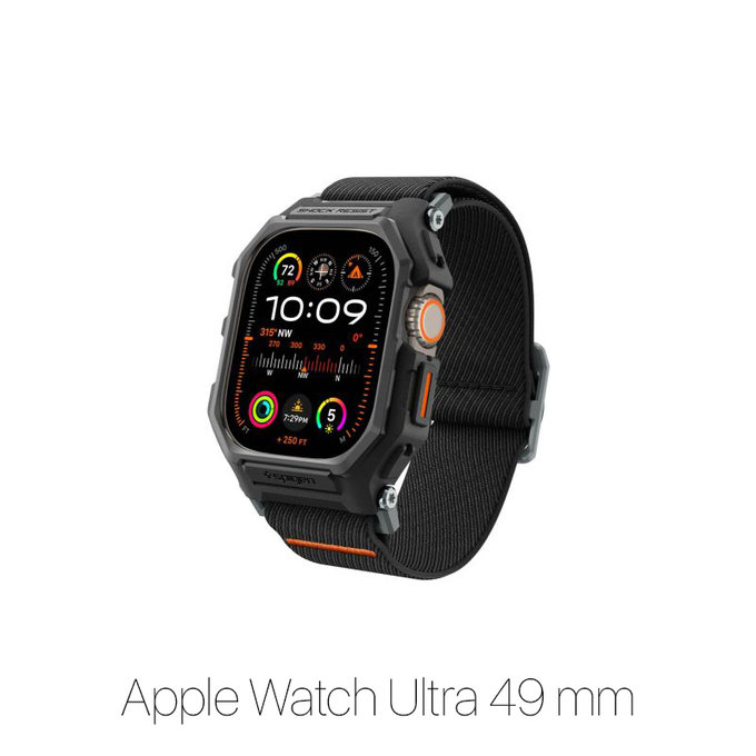 Strap Lite Fit "Pro" per Apple Watch Ultra (49mm), Matte Black, Spigen