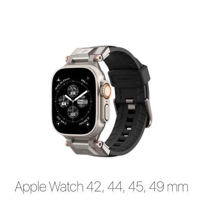 Strap Durapro Armor PU per Apple Watch (42, 44, 45, 49mm), Black, Spigen