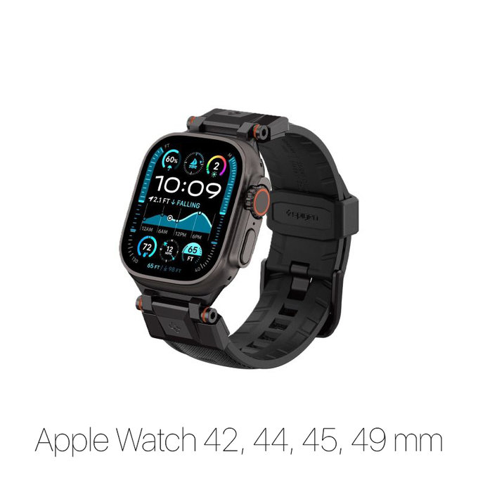 Strap Durapro Armor per Apple Watch (42, 44, 45, 49mm), Black Edition, Spigen