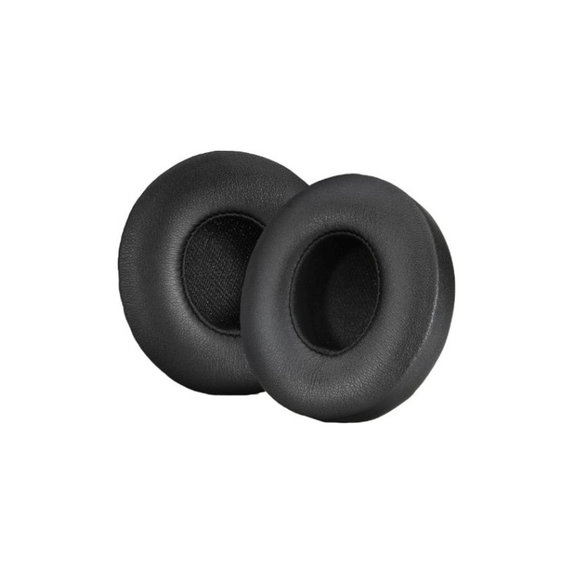 Cuscinetti auricolari di ricambio per Beats Solo 4, Memory foam and PU leather, Black, 1 paio