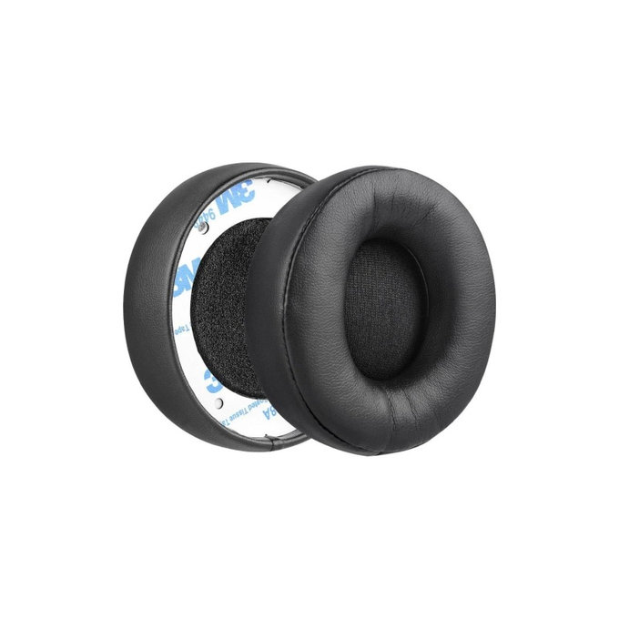 Cuscinetti auricolari di ricambio per Beats Solo Pro, Wireless, Memory foam and PU leather, Black, 1 paio