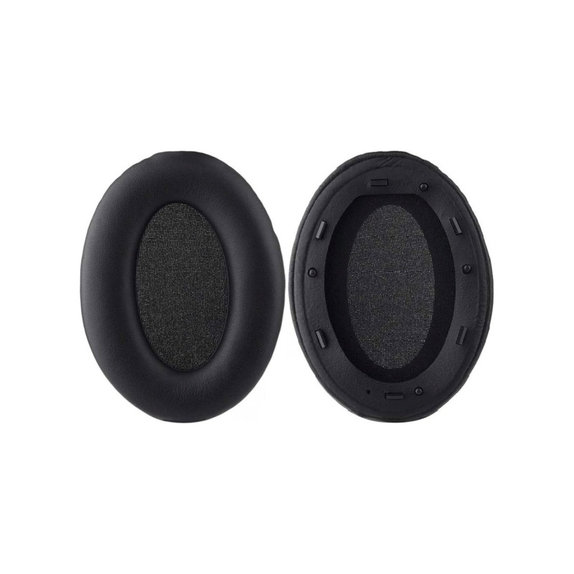Cuscinetti auricolari di ricambio per Sony WH-1000XM3, Memory foam and PU leather, Black, 1 paio