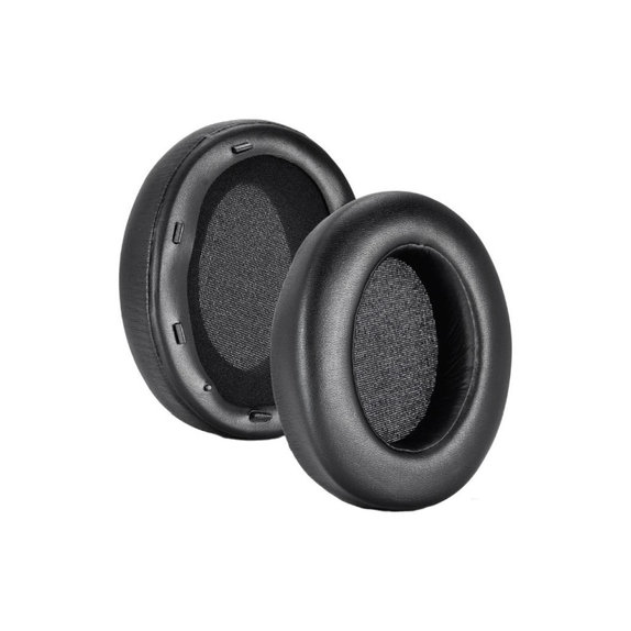 Cuscinetti auricolari di ricambio per Sony WH-XB910N, Memory foam and PU leather, Black, 1 paio