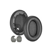 Cuscinetti auricolari di ricambio per Sony WH-1000XM4, Memory foam and PU leather, Black, 1 paio