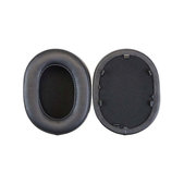 Cuscinetti auricolari di ricambio per Sony WH-1000XM5, Memory foam and PU leather, Black, 1 paio