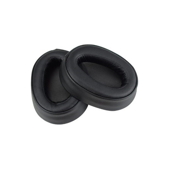 Cuscinetti auricolari di ricambio per Sony WH-H900N, Memory foam and PU leather, Black, 1 paio