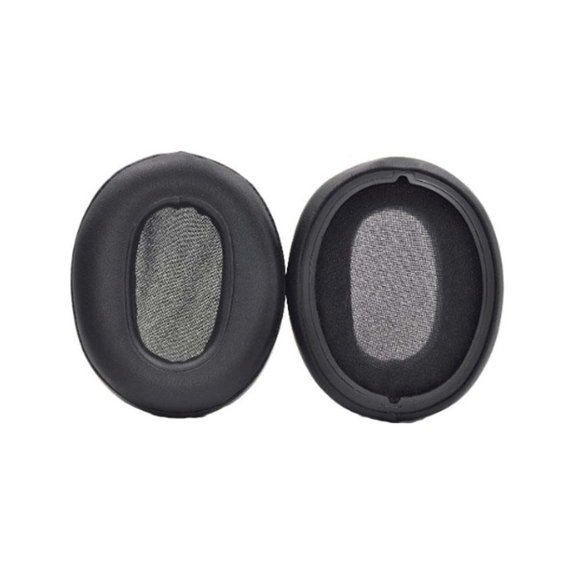 Cuscinetti auricolari di ricambio per Sony WH-XB900N, WH-XB900, Memory foam and PU leather, Black, 1 paio