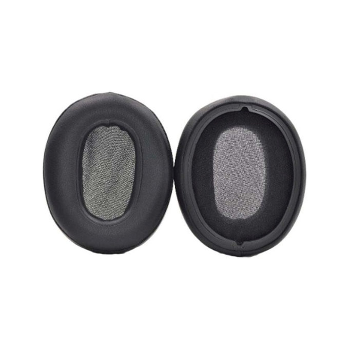 Cuscinetti auricolari di ricambio per Sony WH-XB900N, WH-XB900, Memory foam and PU leather, Black, 1 paio