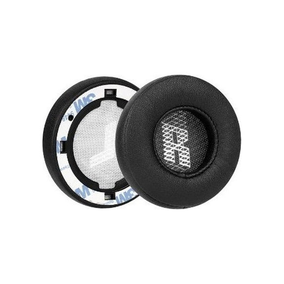 Cuscinetti auricolari di ricambio per JBL E45BT, Memory foam and PU leather, Black, 1 paio