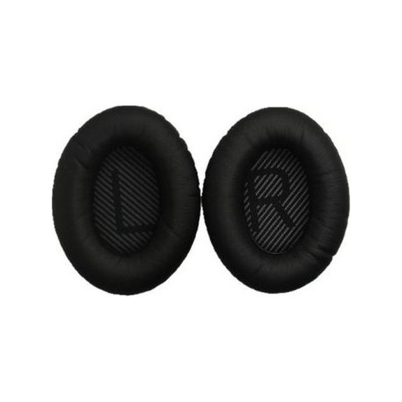 Cuscinetti auricolari di ricambio per Bose QuietComfort 35, Memory foam and PU leather, Black, 1 paio