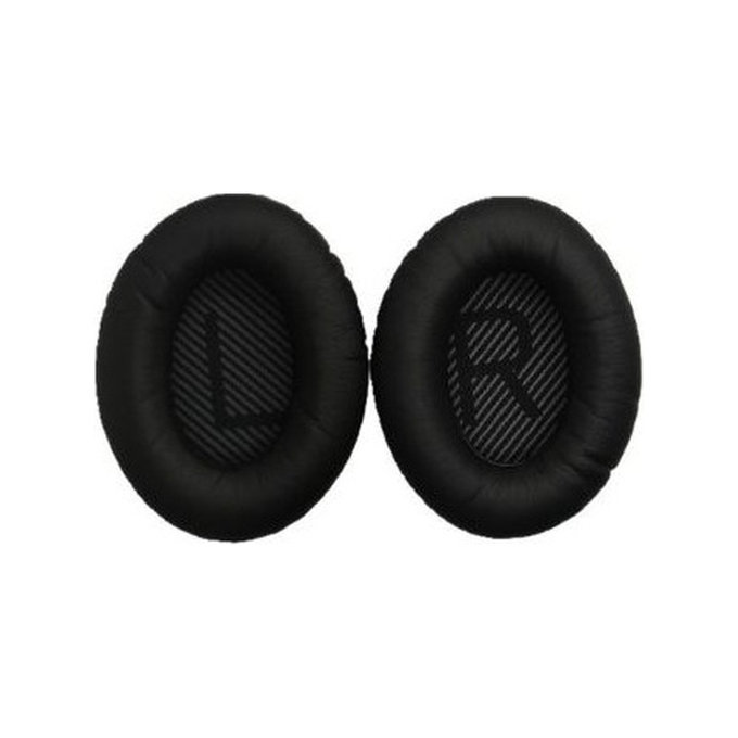 Cuscinetti auricolari di ricambio per Bose QuietComfort 35, Memory foam and PU leather, Black, 1 paio
