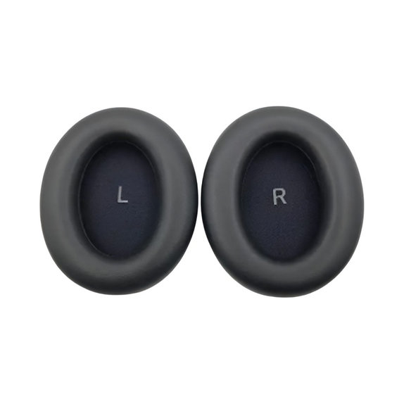 Cuscinetti auricolari di ricambio per Sennheiser Momentum 4.0, Memory foam and PU leather, Black, 1 paio