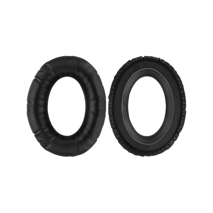 Cuscinetti auricolari di ricambio per Sennheiser HD650, Memory foam and PU leather, Black, 1 paio