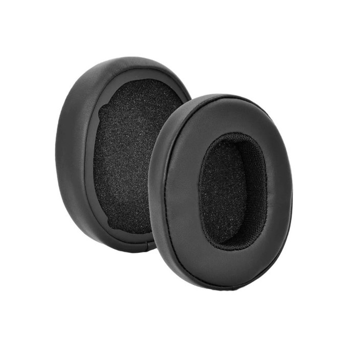 Cuscinetti auricolari di ricambio per Skullcandy Hesh 3.0, Crusher, Memory foam and PU leather, Black, 1 paio