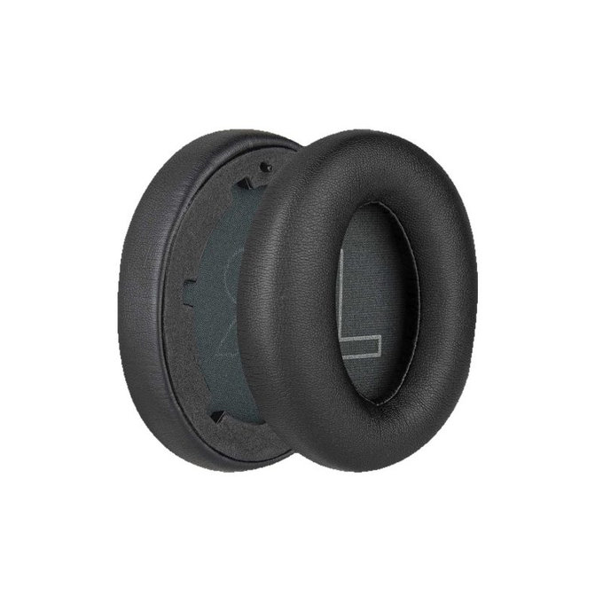 Cuscinetti auricolari di ricambio per Anker Soundcore Life Q20, Memory foam and PU leather, Black, 1 paio