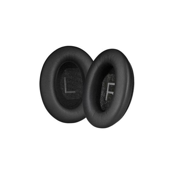 Cuscinetti auricolari di ricambio per Bose QuietComfort 45, Memory foam and PU leather, Black, 1 paio