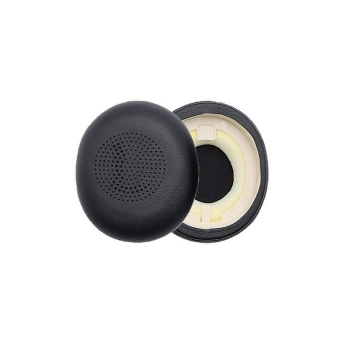 Cuscinetti auricolari di ricambio per Jabra Evolve2 65UC, Elite 45H, Memory foam and PU leather, Black, 1 paio